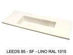 Plan vasque lavabo sur mesure : L 100 à 201 x P 40 à 51 cm, finition lisse mate, 10 couleurs au choix, Anti bactérien, résine Akrytan® teinté dans la masse, Livraison Offerte.